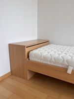 90cm Holzbett mit Kiste