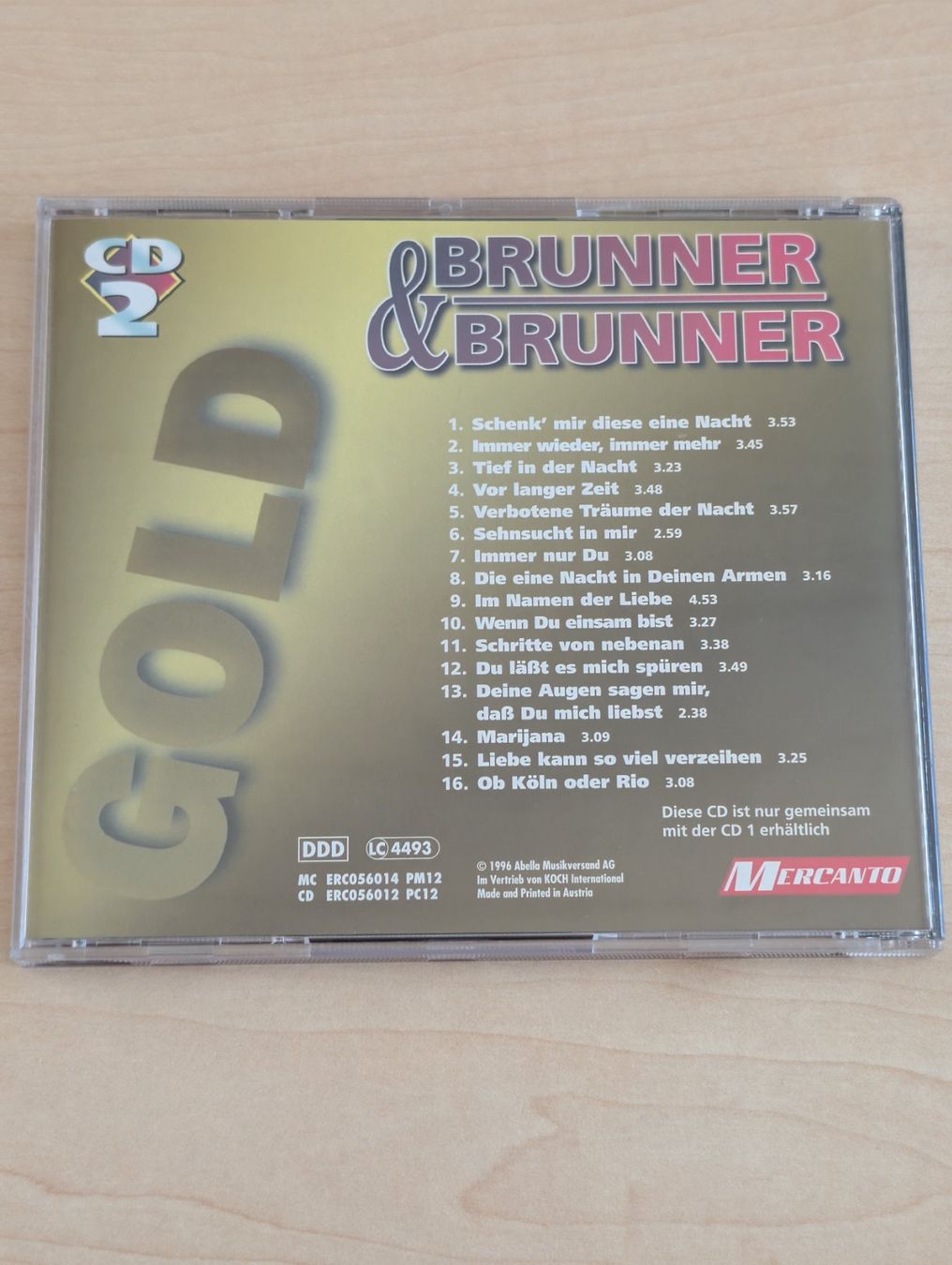 CD: Brunner & Brunner - Gold (2 CD's) – Usato da Spiez venduto da Crazyduck 3