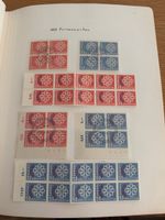 10 Steckkarten mit 4er Blöcke 50er/60er Jahre gestempelt 