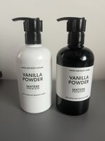Pack vanilla powder body lotion and body wash 