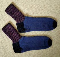 Handgestrickte Wollsocken Grösse 38