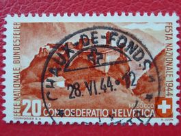 1944: B24 Pro Patria mit idealem Voll-Stempel CHAUX-DE-FONDS