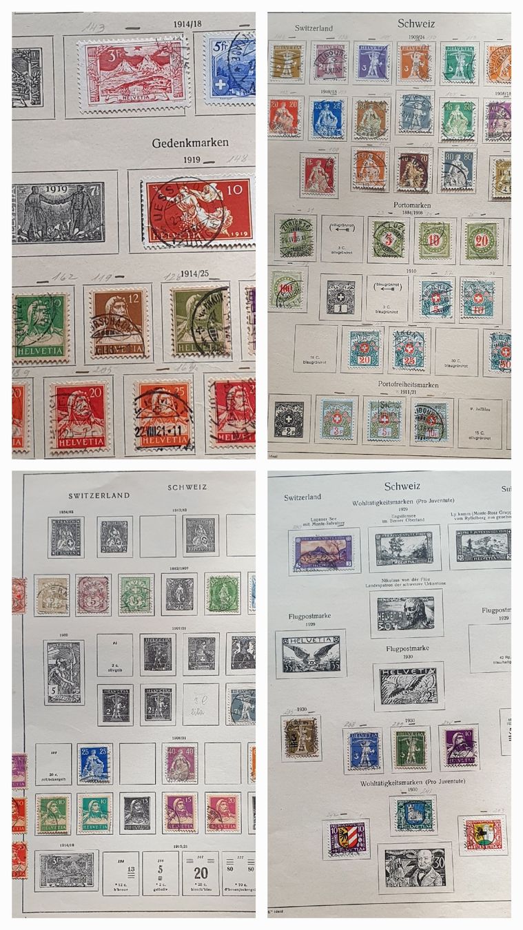 Alle Briefmarken: Rest Lot mit älteren Marken Schweiz – Gebraucht aus Kreuzlingen von Rschweiz1 6
