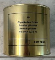 Gipsbinden,  Büchse mit10 Stück, Schweizer Armee, ASM 74 IVS