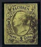 Alt Deutschland 1855 Sachsen 3 Neu-Groschen gest.