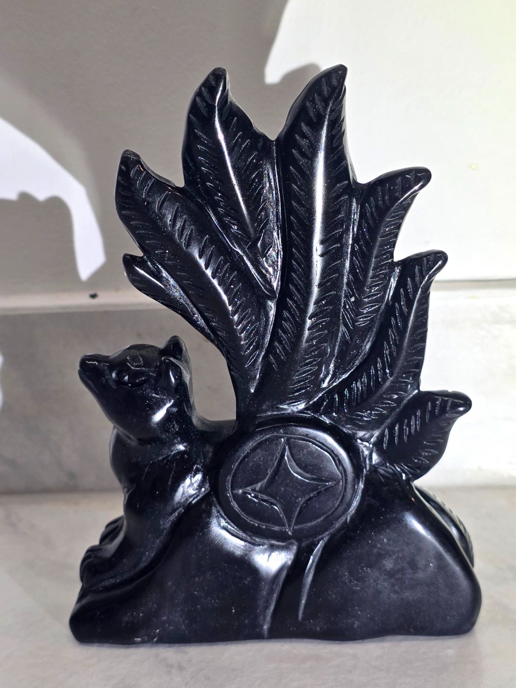Minerali & Pietre curative: Schwarzer Obsidian Fuchs B 480g – Nuovo e nell'imballaggio originale da Matzingen venduto da Shay_Crystalz 1