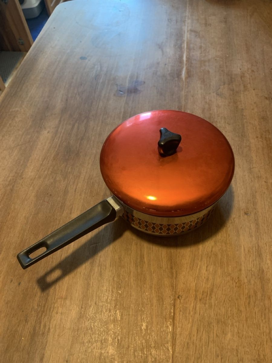 Pentole: Retro Kochtopf Orange, Vintage Küche, – Usato da Laufen venduto da Twingi33