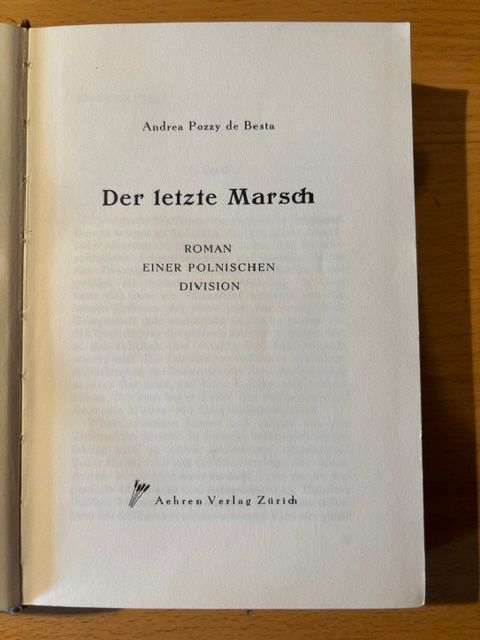 Bücher: Der letzte Marsch einer polnischen Division – Gebraucht aus Seon von retep012 1