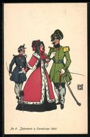 sign. De Warnay: Infanterie, Carabinier 