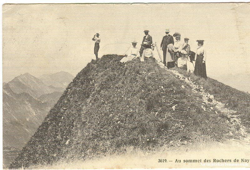 Cartoline postali: Rochers de Naye - au sommet + 1909 – Usato da Emmenbrücke venduto da teestube