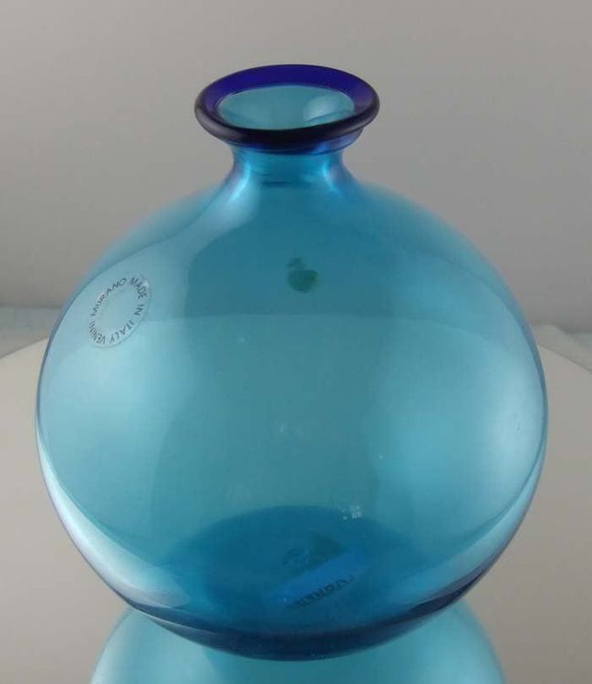 Vase VENINI 1988 blau Kaufen auf Ricardo