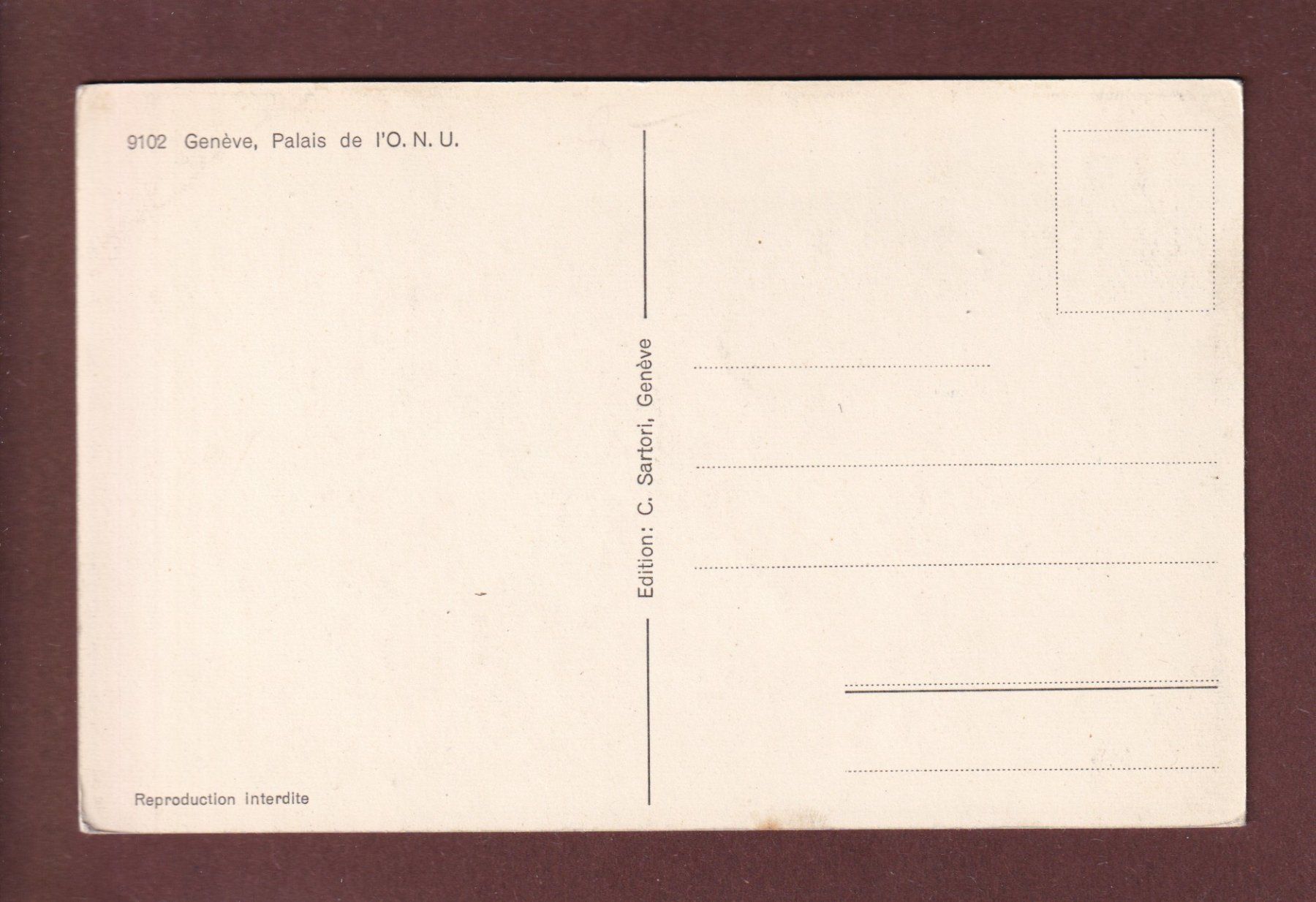 Cartoline postali: GENEVE - ONU – Usato da Pully venduto da nicecards 1