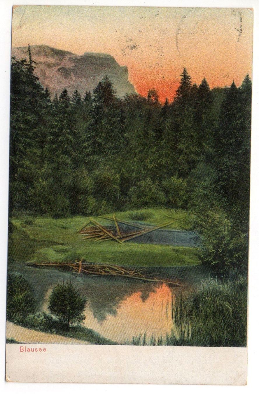 Cartoline postali: KANDERSTEG Blausee – Usato da Jona venduto da philajona