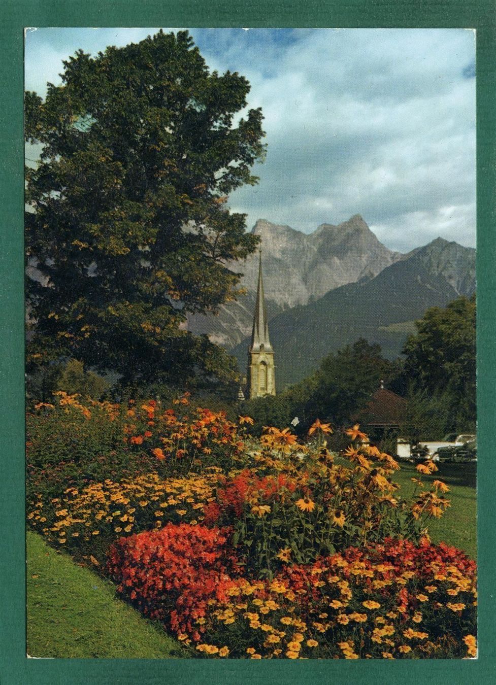 Cartoline postali: Bad Ragaz, Kurpark, 1986, gelaufen, Grossformat – Usato da Sargans venduto da Hausi1951