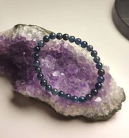 Bracelet en Aigue-marine avec inclusions naturelle 7mm