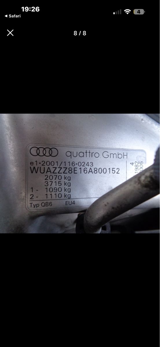 Audi Automobili: AUDI A4 B7 2.0 DTM BENZIN – Usato da Esslingen venduto da ham_q8qn 7