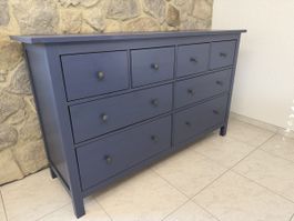 Kommode Hemnes dunkelblau acht Schubladen