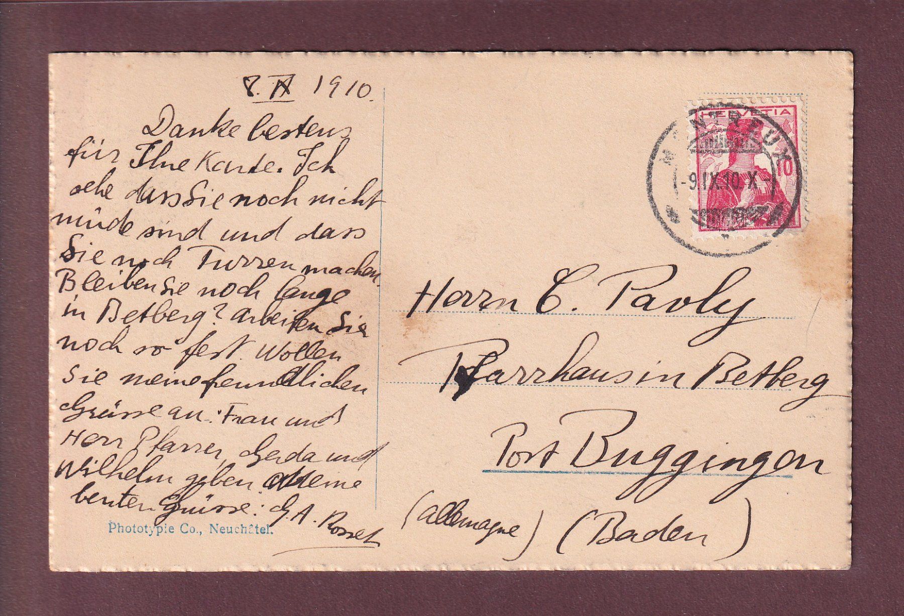Ansichtskarten: TERRITET - Grammont - Cornettes de Bise - 1910 – Gebraucht aus Pully von nicecards 1