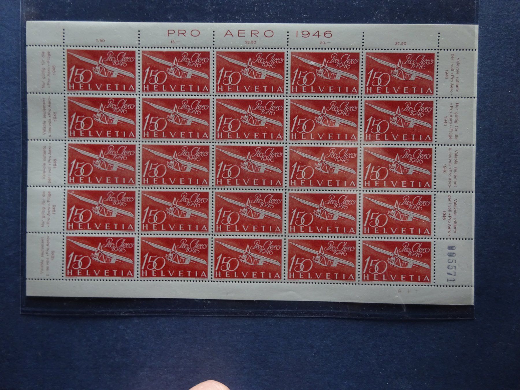 Tutti i francobolli: 1946 FO41 Bogen postfrisch** – Usato da Appenzell-Steinegg venduto da adi1975 2