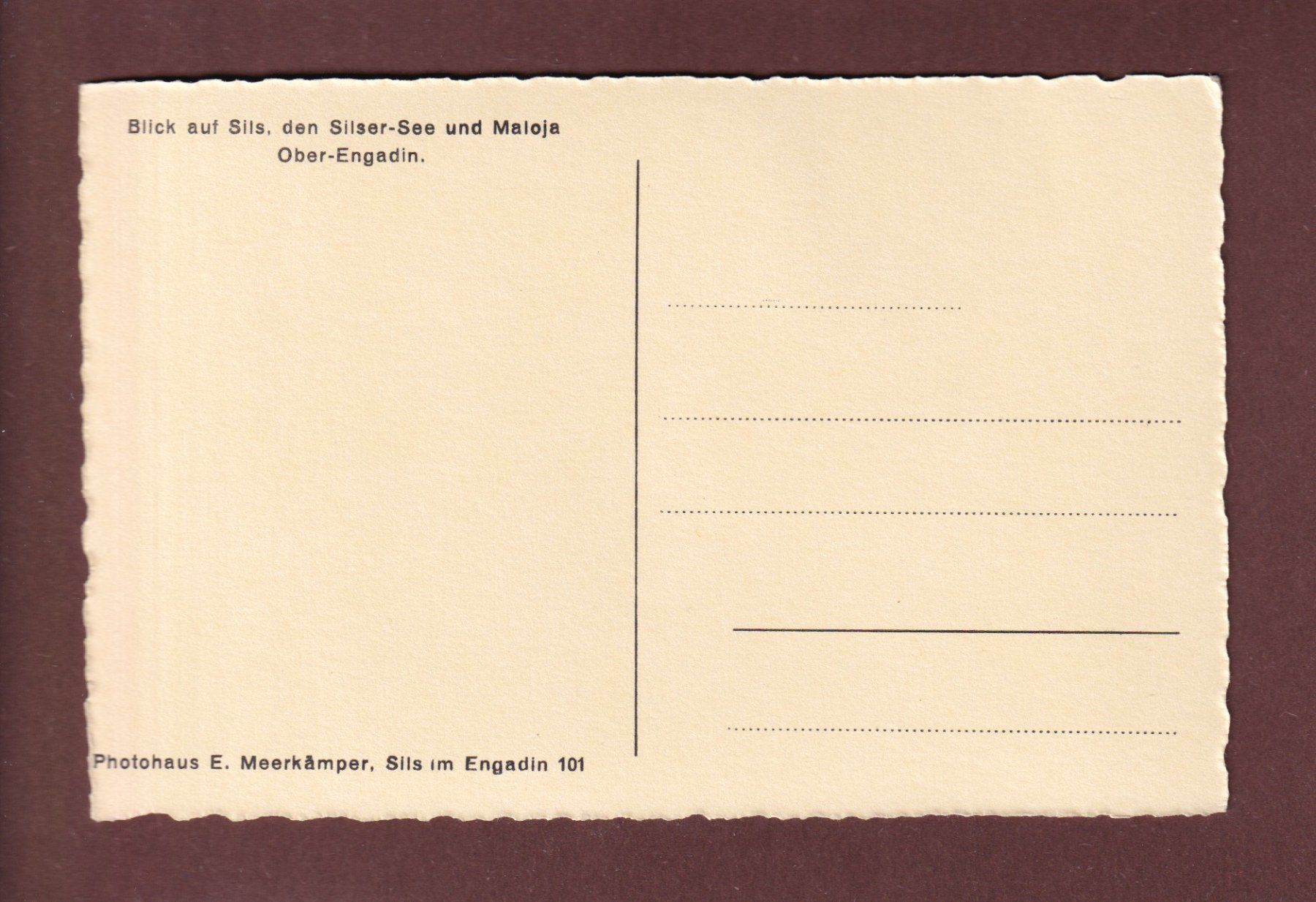 Cartes postales: SILS - Silser-See - Maloja – D'occasion à Pully par nicecards-shop 1