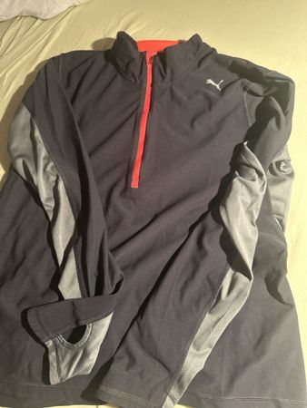 Puma Pullover 1/4 Zip Sport Funktionsshirt Grösse L gebrauch