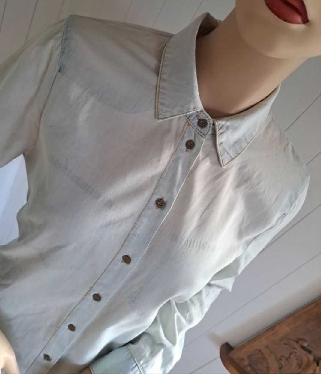 Blusen: Damen Bluse Hemd NILE ATELIER Grosse S Denim – Gebraucht aus Walchwil von Petulas 1