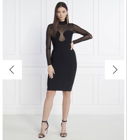 Schwarzes Marciano Guess Kleid, Gr.S, ideal für den Ausgang