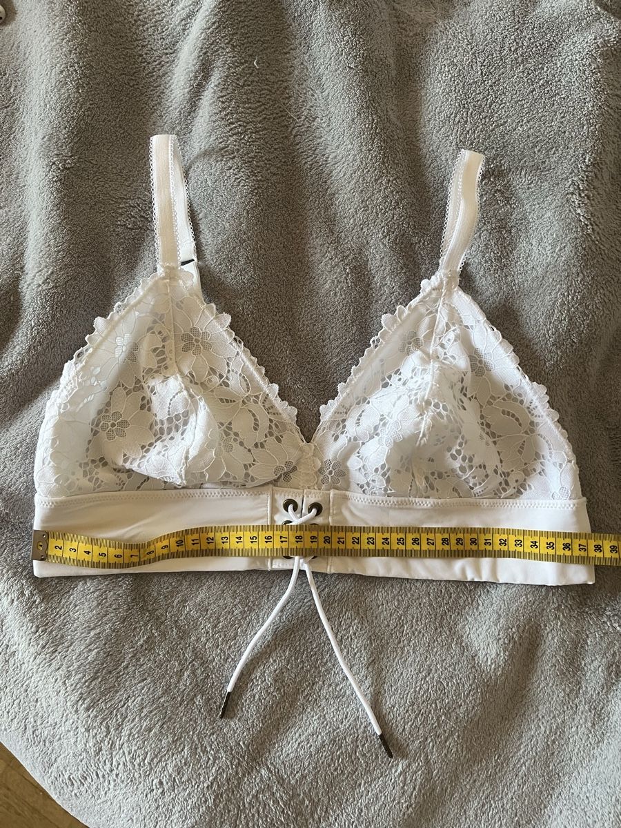Top: Triangle Bra Kiabi White Lace Front Lace-up Size S – Nuovo (secondo la descrizione) da Chêne-Bougeries venduto da Seetooyoo 7