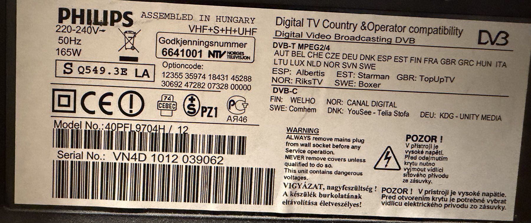 Philips Televisori: TV Gerät Philips – Usato da Langendorf venduto da Strimu 2