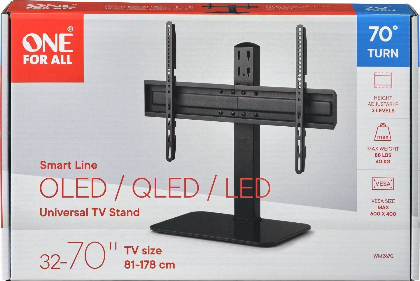Supporti a parete: ONE FOR ALL WM2670 40 kg, 32" - 70" – Nuovo (secondo la descrizione) da Beinwil am See venduto da Restwert_Beinwil 2