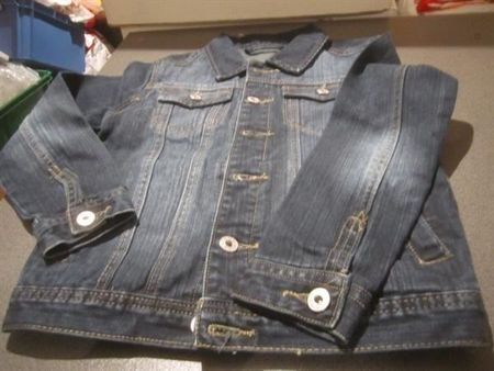 Jeansjacke ca. Grösse 128, dunkelblau