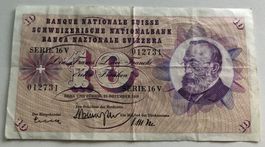 Schweiz 10 Franken 1959 Serie 16 V