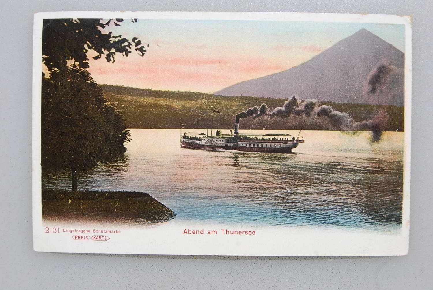 Cartes postales: AK Abend am Thunersee – D'occasion à Rüfenacht BE par Toro06