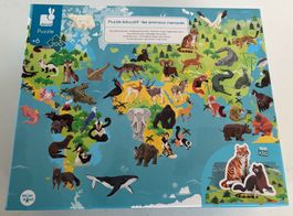 Janod Puzzle bedrohte Tierarten / animaux menacés