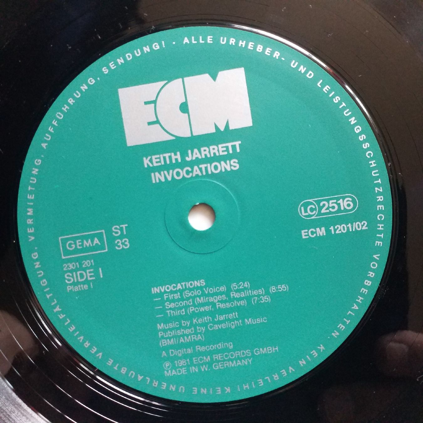 Schallplatten: KEITH JARRETT,  invocations ........ 1st 1981 press  - NEW - – Neu (gemäss Beschreibung) aus Yverdon-les-Bains von Jacotreut 3