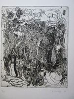 Karl Bachofer RADIERUNG SIGNIERT NUMMERIERT BLATT  17/25