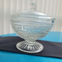 Vintage Bonbonniere, Glasdose mit Deckel, sehr schön!