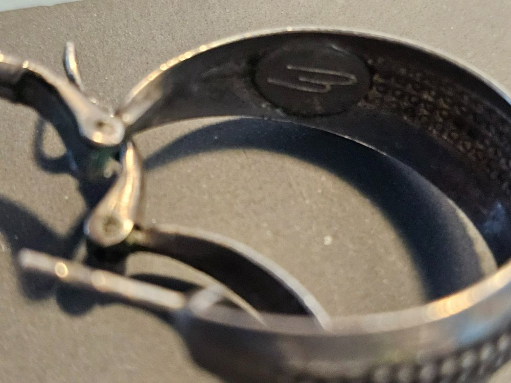 NKlaus Paar Creolen Paar Bali Creolen 20mm Aus 925 Sterling Silber Mit