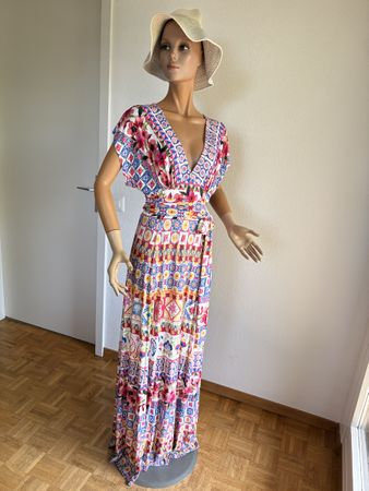 Robe longue d'été fleurie et colorée, taille M💐☀️🌴