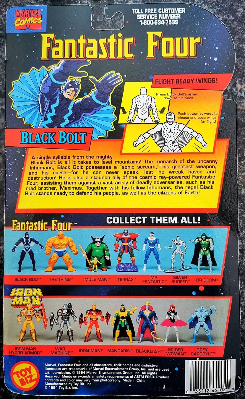 Marvel Statuette: Black Bolt 1994 Fantastic Four Action Figur Marvel Comics – Nuovo e nell'imballaggio originale da Rorschach venduto da Actionvintage789 1