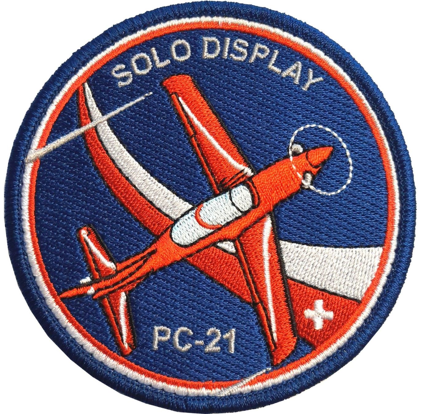 Schweizer Armee Placchette & Badge: PC-21 Solo Display Patch Fliegerstaffel ohne Klett Stoff. – Nuovo (secondo la descrizione) da Emmenbrücke venduto da F.ingl-1947