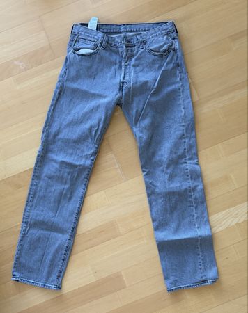 Levi Strauss Jeans 501 grau W33 L32