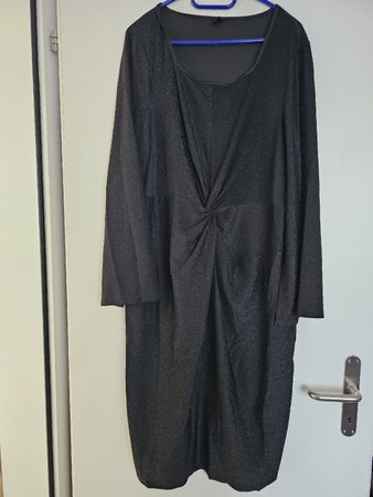 Kleid mit Glitzer im Stoff Gr. 4XL