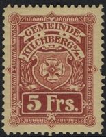 5 Fr. Fiskalmarke der Gemeinde KILCHBERG (Zürich)