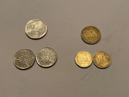 6 Münzen - Französische Franc, 4.40