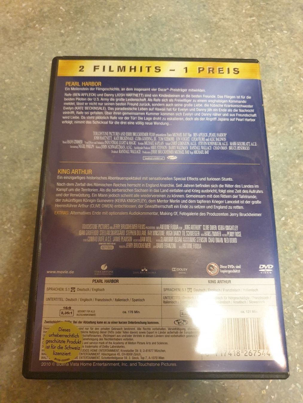 Tutti i DVDs: Pearl Harbor und King Arthur – Usato da Rothenthurm venduto da Lord-Ren 1
