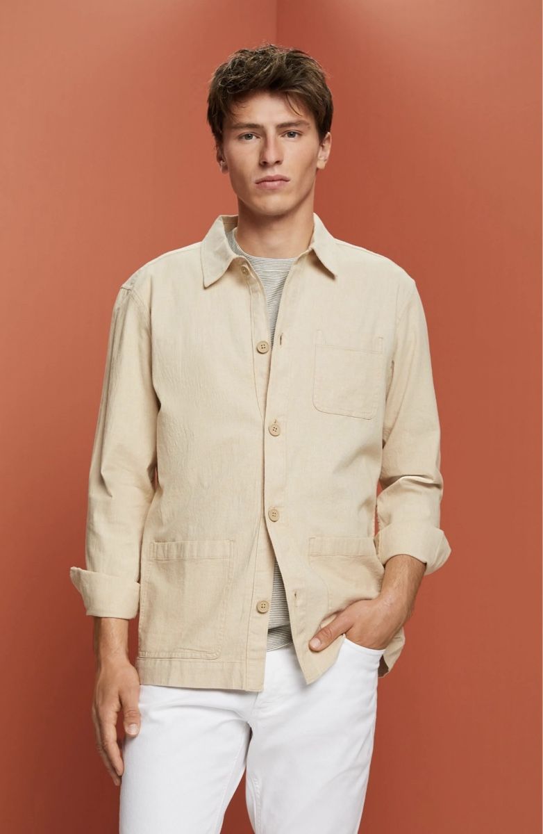 Esprit Camicie: Herringbone-Hemd, Leinenmix – Nuovo e nell'imballaggio originale da Wittenbach venduto da bes_k8vr 5