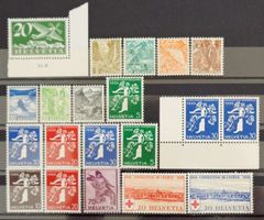 SUISSE: Des timbres neufs ** des années 1936 à 1942