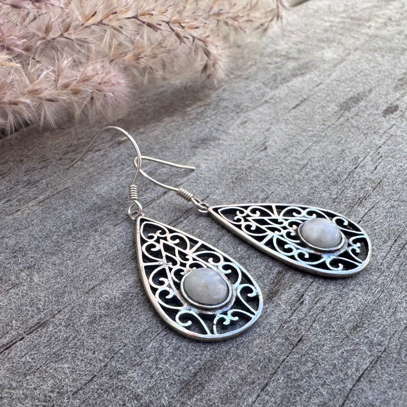 Orecchini pendenti & Orecchini a lobo: Wunderschöne Silber Ohrhänger in Blatt-Form mit Stempel – Nuovo e nell'imballaggio originale da Rombach venduto da Ivreajewels 1