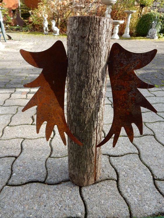 Rost + Holz Engel Engelflügel Dekoration für den Garten Kaufen auf